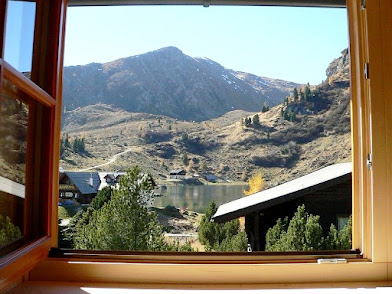 Blick aus dem Fenster auf den Falkertsee